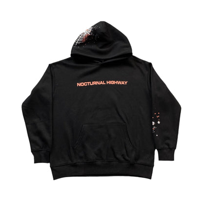 SP5DER NOCTURNAL HIGHWAY HOODIE BLACK - Sin Sity Reps