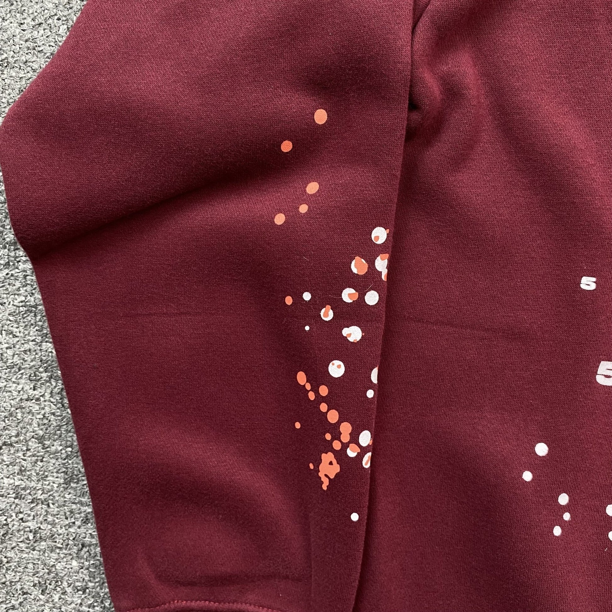 SP5DER NOCTURNAL HIGHWAY HOODIE BURGUNDY - Sin Sity Reps