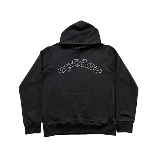 SP5DER OG LOGO HOODIE BLACK - Sin Sity Reps