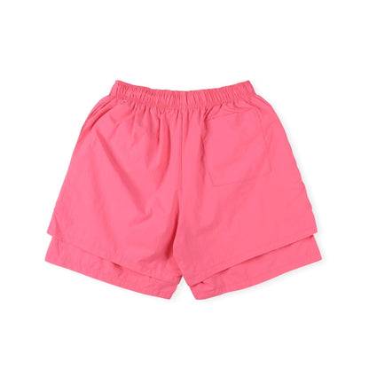 SP5DER OG WEB DOUBLE LAYER SHORTS PINK - Sin Sity Reps