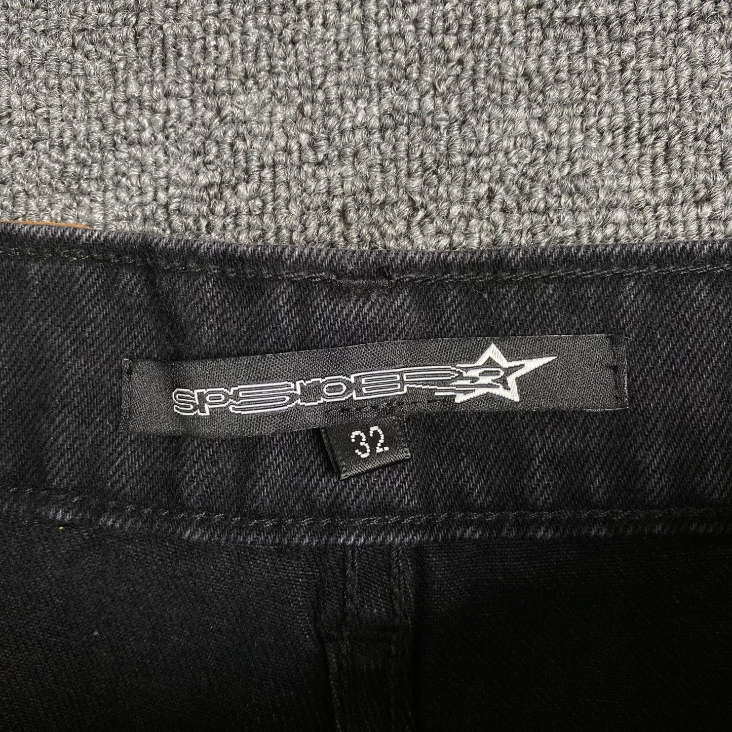 SP5DER PAINTED MOTO DENIM BLACK - Sin Sity Reps