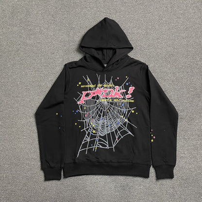 SP5DER P*NK HOODIE BLACK - Sin Sity Reps