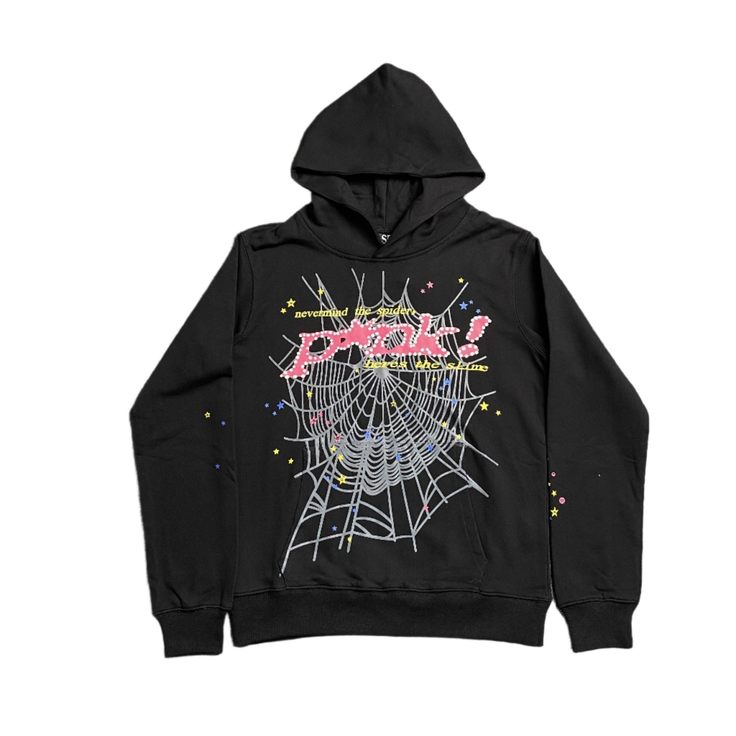 SP5DER P*NK HOODIE BLACK - Sin Sity Reps