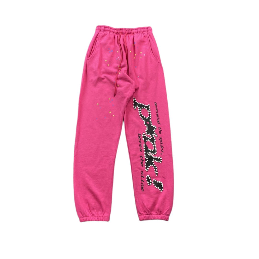 SP5DER P*NK SWEATPANTS PINK - Sin Sity Reps