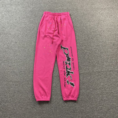 SP5DER P*NK SWEATPANTS PINK - Sin Sity Reps