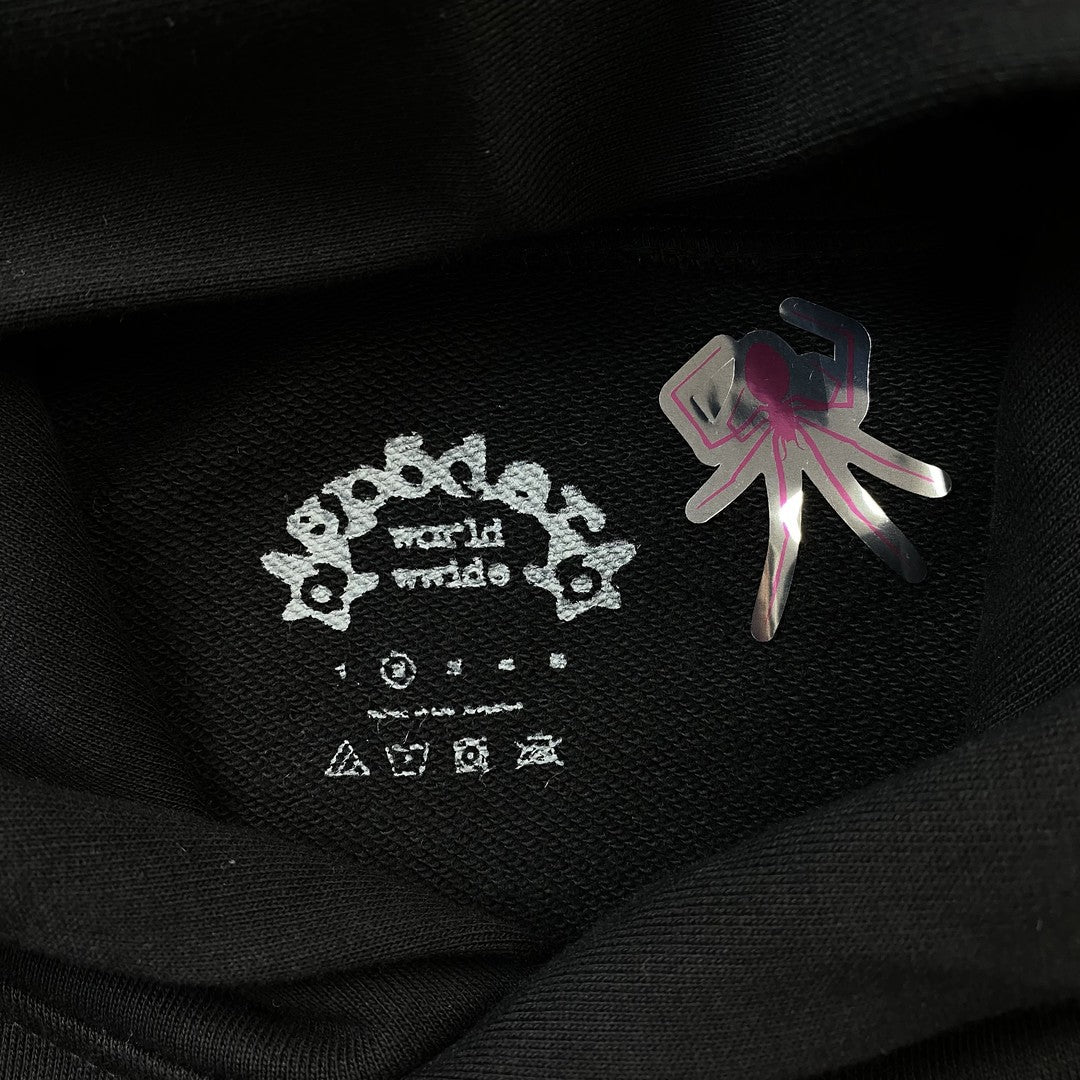 SP5DER P*NK V2 HOODIE BLACK - Sin Sity Reps