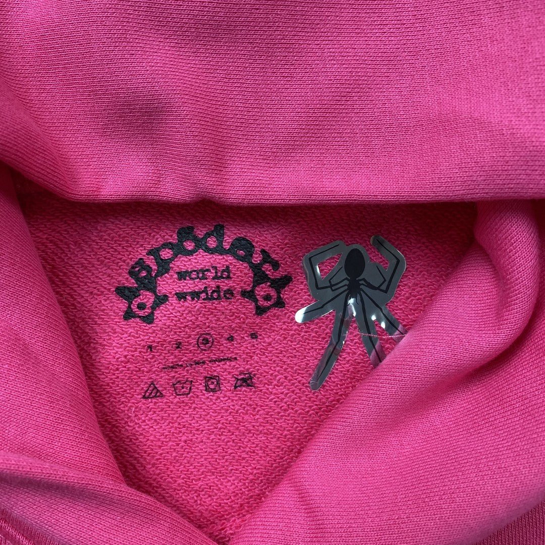 SP5DER P*NK V2 HOODIE PINK - Sin Sity Reps