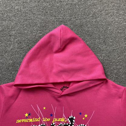 SP5DER P*NK V2 HOODIE PINK - Sin Sity Reps