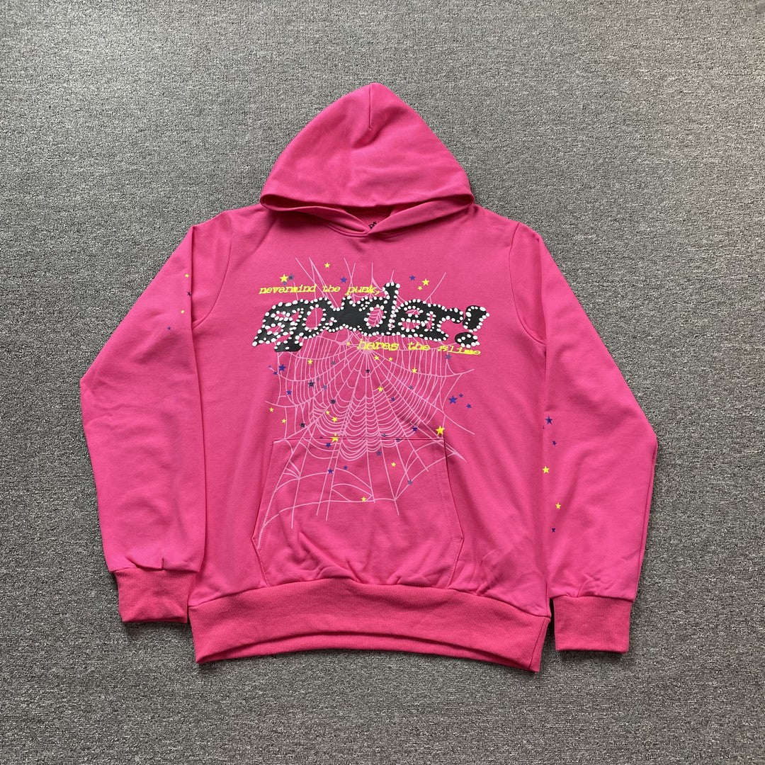 SP5DER P*NK V2 HOODIE PINK - Sin Sity Reps