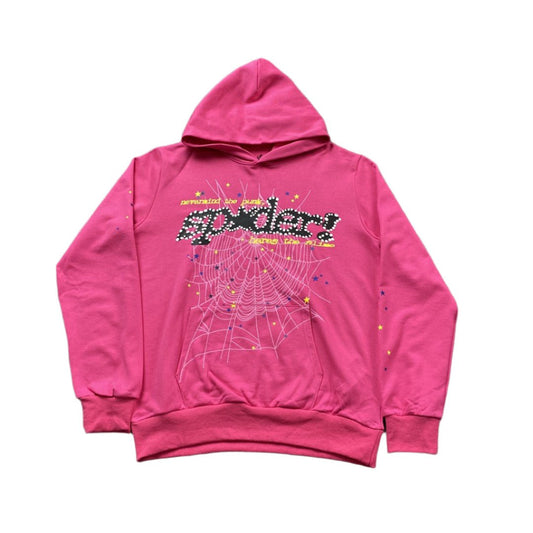 SP5DER P*NK V2 HOODIE PINK - Sin Sity Reps