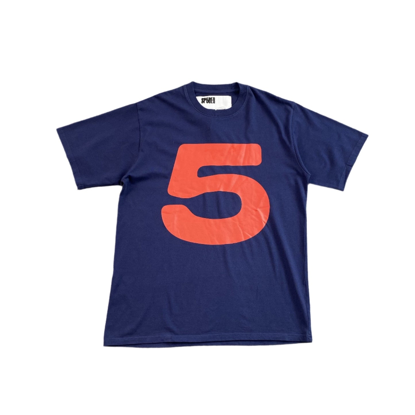 SP5DER RED 5 BABY TEE NAVY - Sin Sity Reps