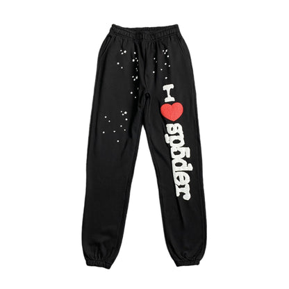 SP5DER SOUVENIR SP5 SWEATPANTS BLACK - Sin Sity Reps