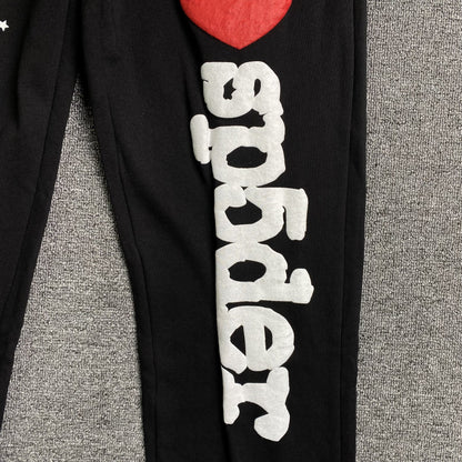 SP5DER SOUVENIR SP5 SWEATPANTS BLACK - Sin Sity Reps