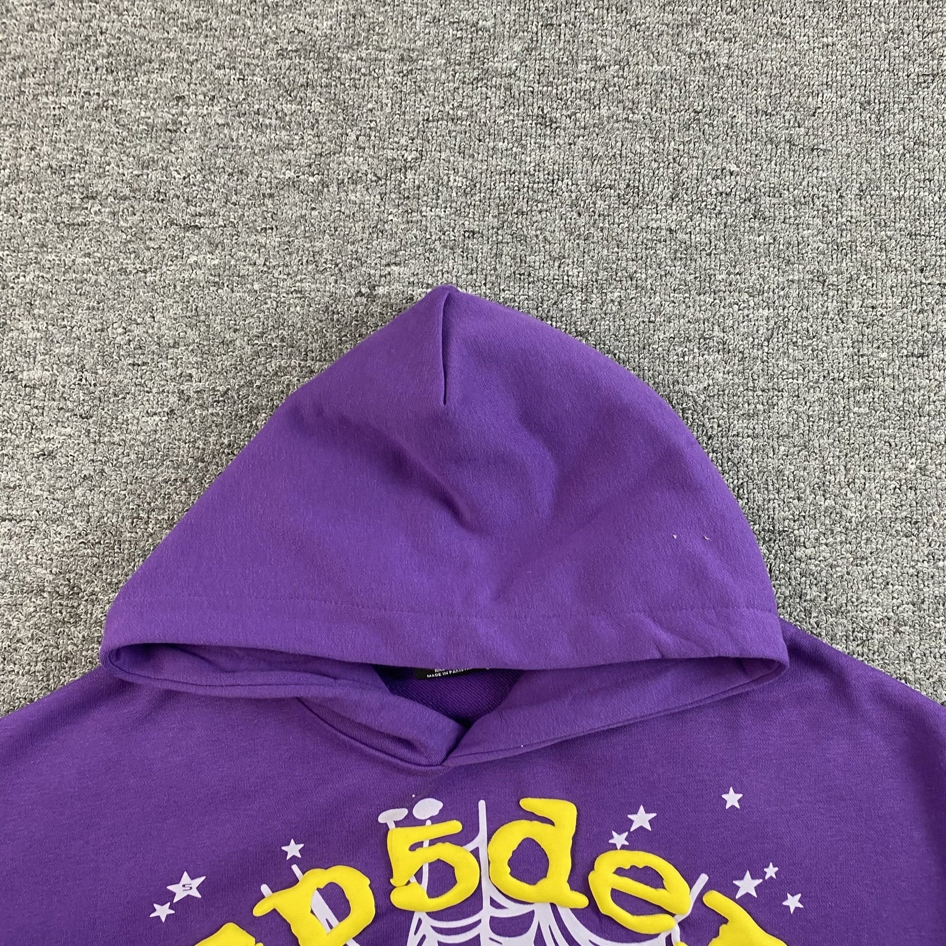 SP5DER STAR OG WEB V2 HOODIE PURPLE - Sin Sity Reps