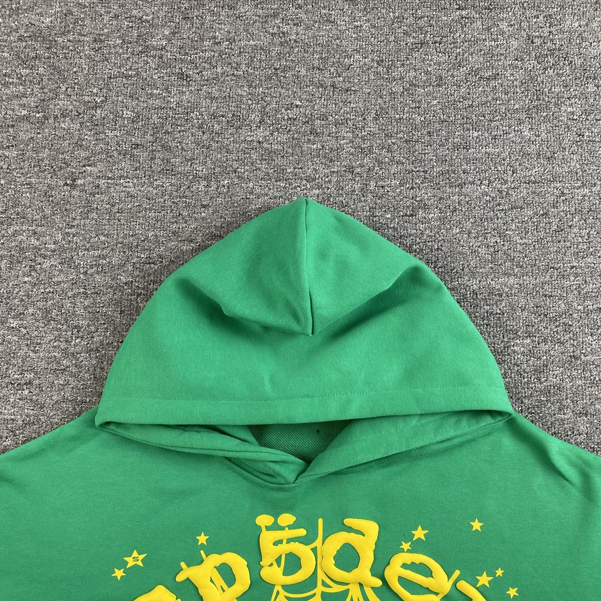 SP5DER STAR OG WEB V2 HOODIE SLIME GREEN - Sin Sity Reps