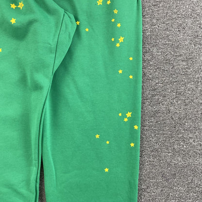 SP5DER STAR OG WEB V2 SWEATPANTS SLIME GREEN - Sin Sity Reps