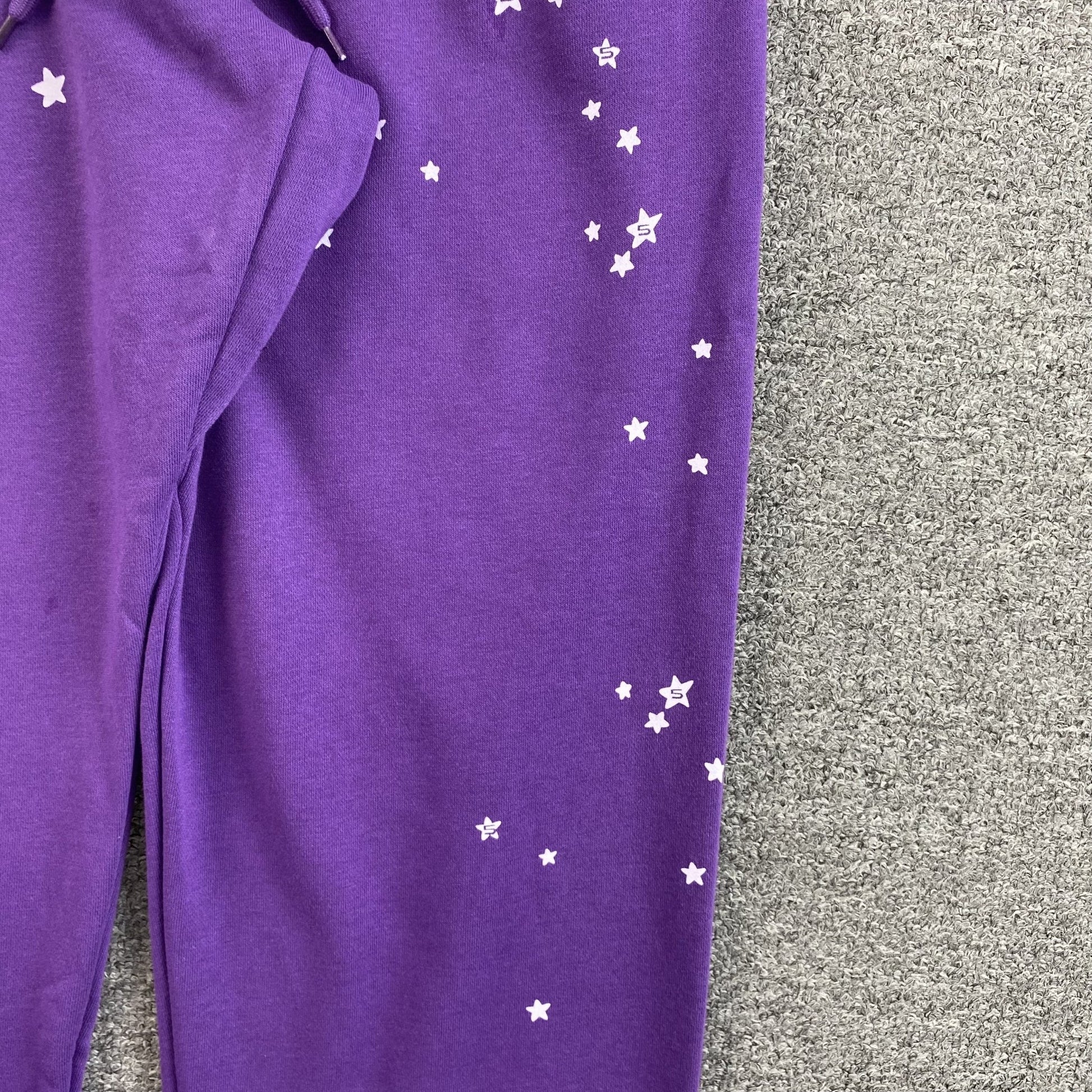 SP5DER STAR OG WEB V2 SWEATPANTS SLIME PURPLE - Sin Sity Reps