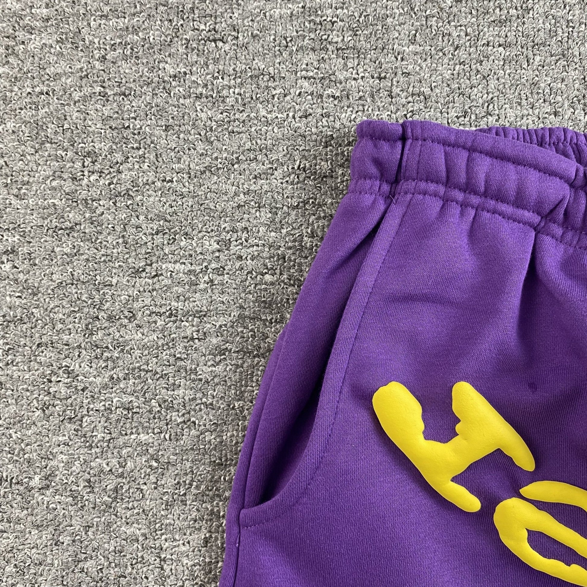 SP5DER STAR OG WEB V2 SWEATPANTS SLIME PURPLE - Sin Sity Reps