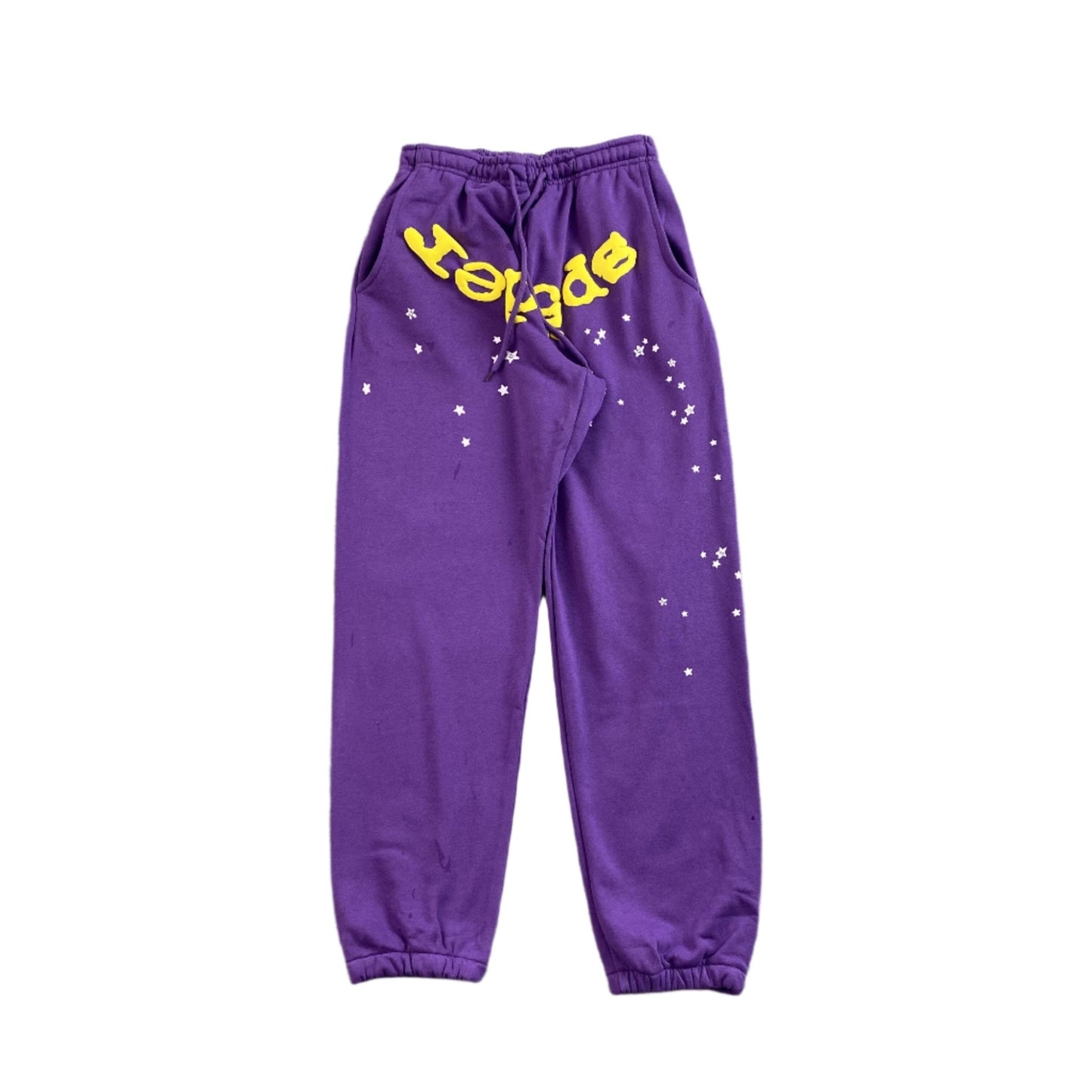 SP5DER STAR OG WEB V2 SWEATPANTS SLIME PURPLE - Sin Sity Reps