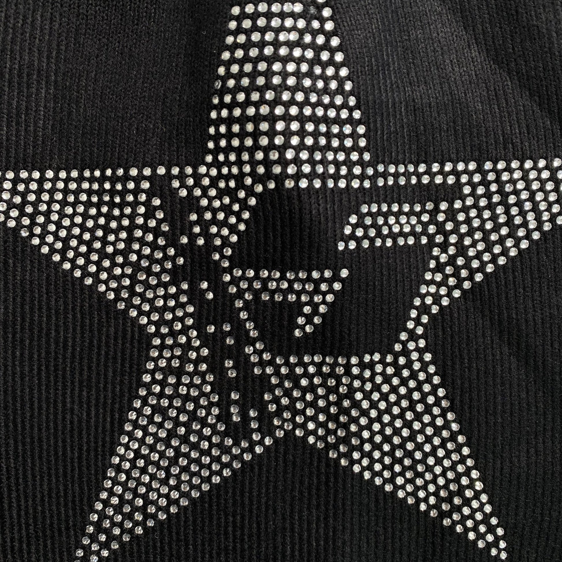 SP5DER STAR RHINESTONE SKULLY BLACK - Sin Sity Reps