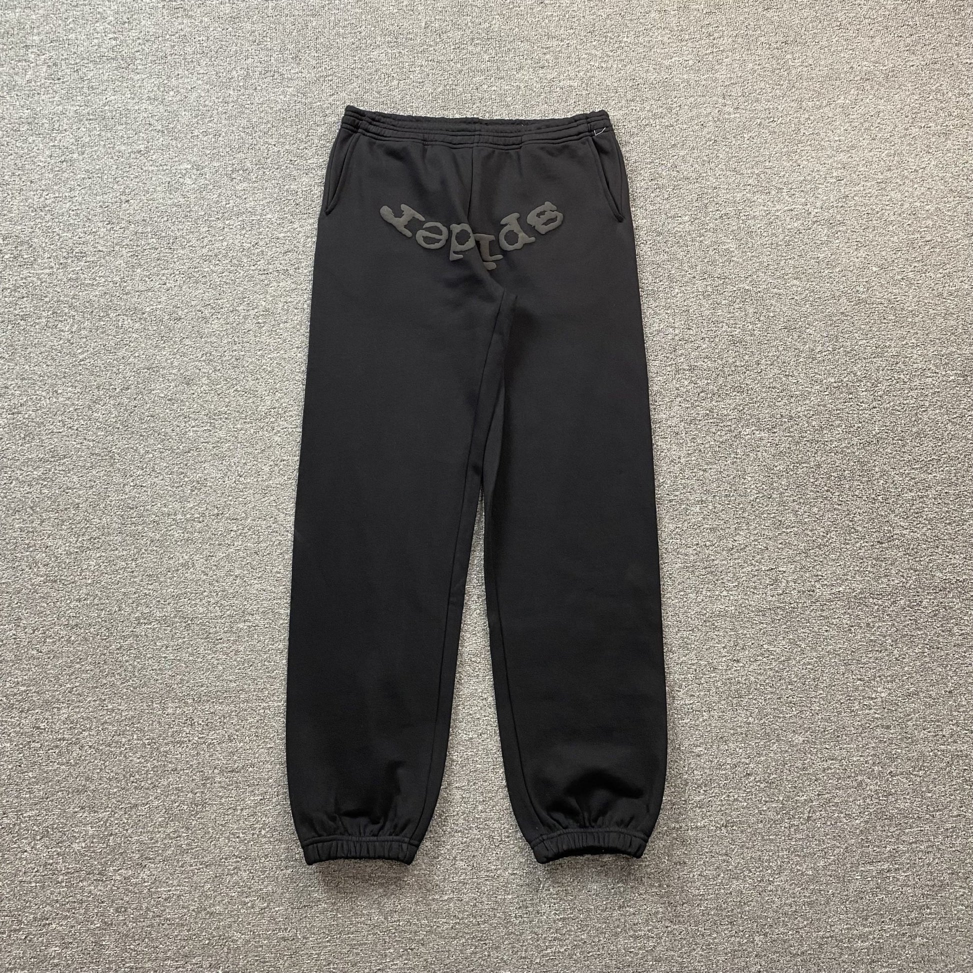 SP5DER VVS SWEATPANTS BLACK - Sin Sity Reps