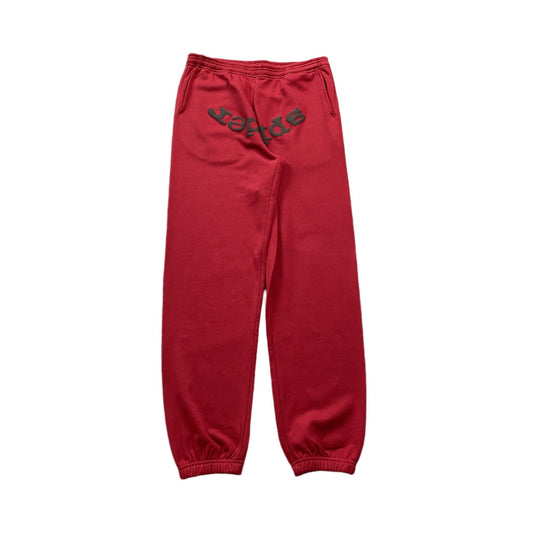 SP5DER VVS SWEATPANTS RED - Sin Sity Reps