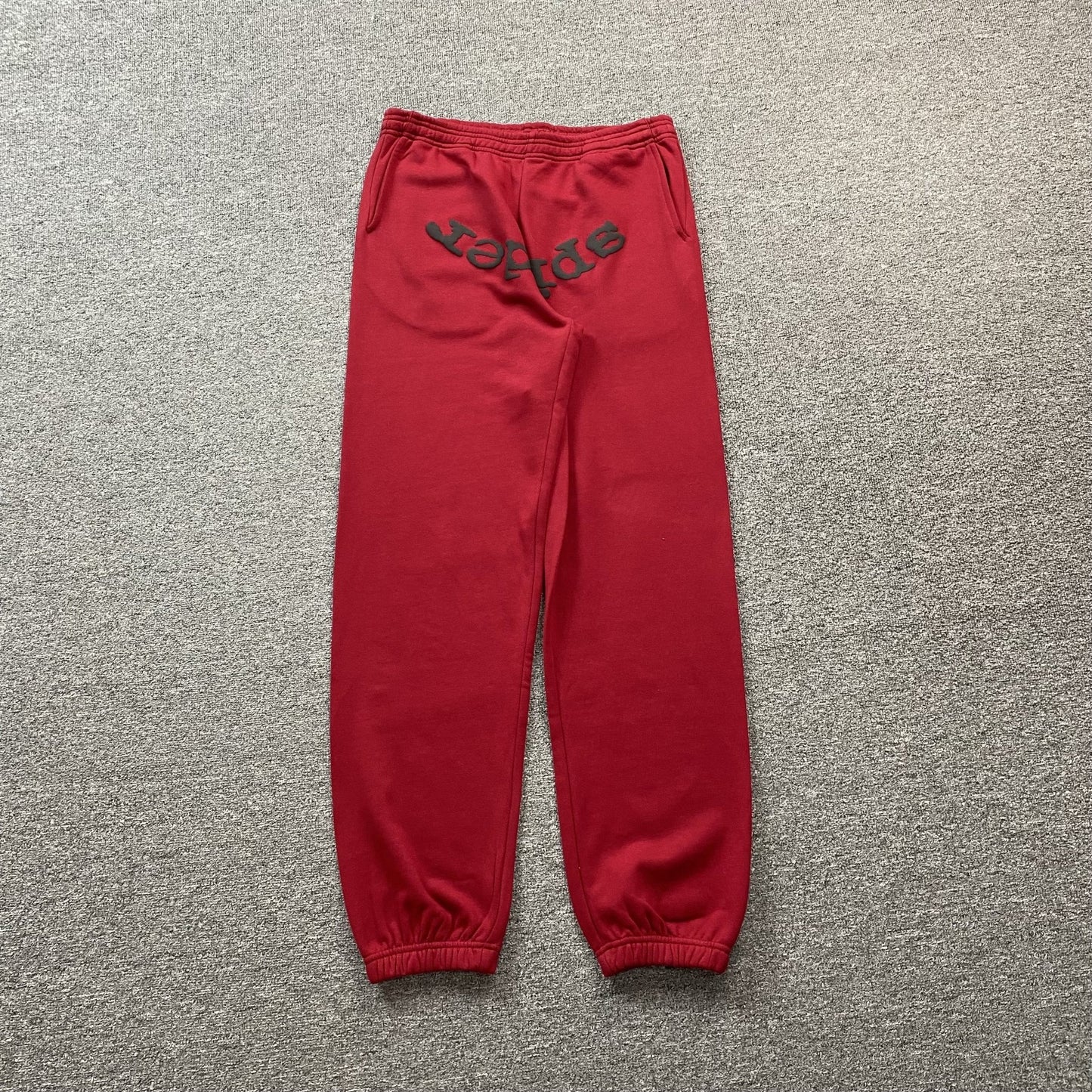 SP5DER VVS SWEATPANTS RED - Sin Sity Reps