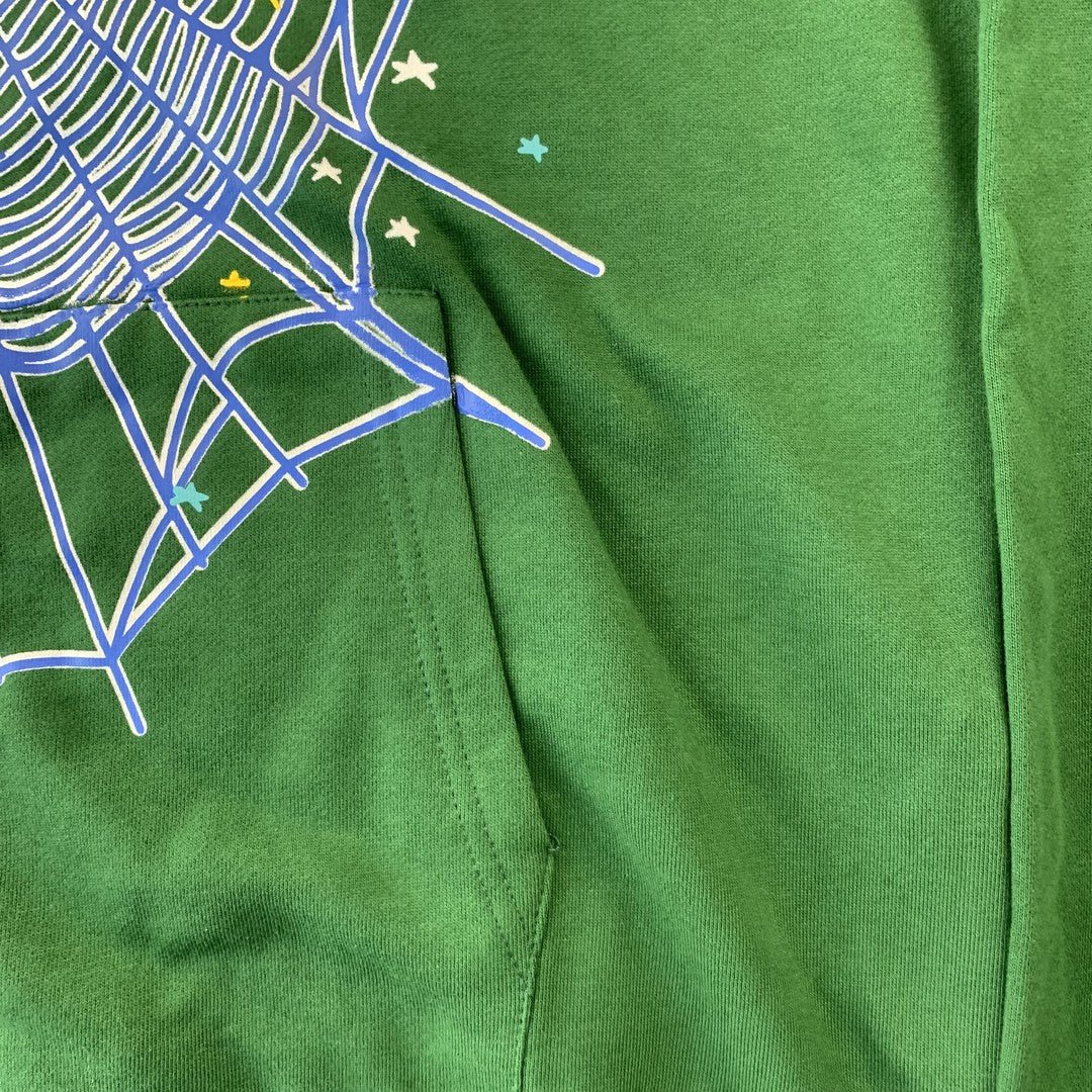 SP5DER WEB HOODIE HUNTER GREEN - Sin Sity Reps