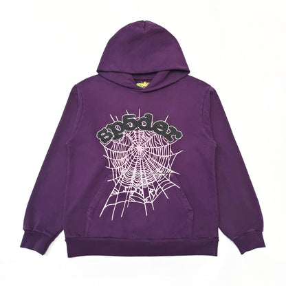 SP5DER WEB HOODIE PURPLE - Sin Sity Reps