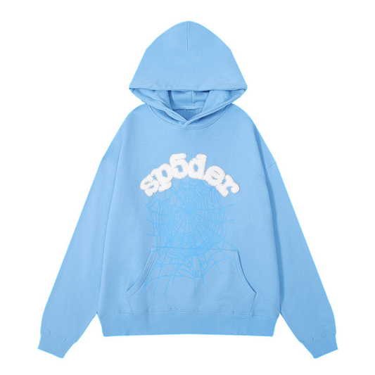 SP5DER WEB HOODIE SKY BLUE - Sin Sity Reps