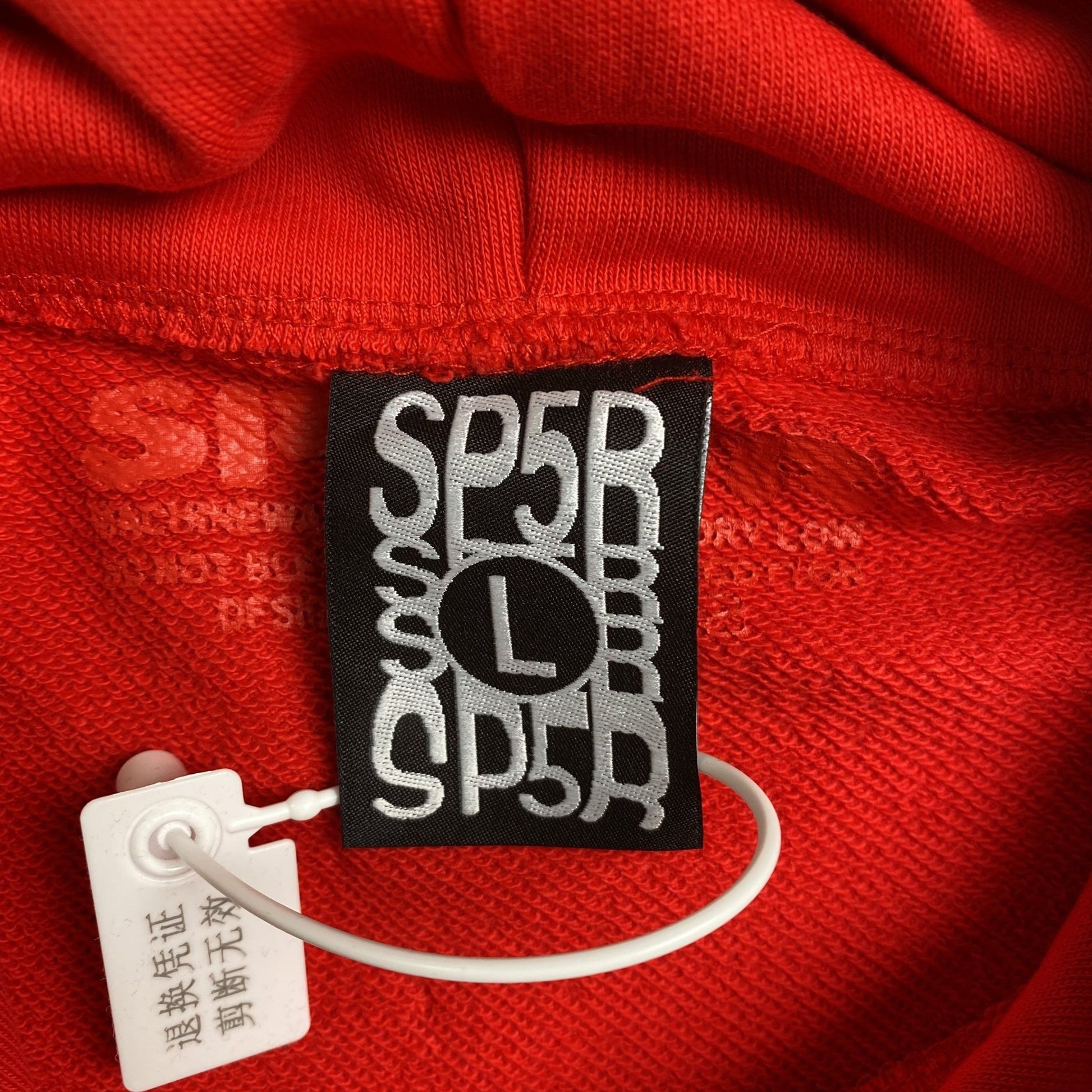 SP5DER WORLDWIDE RED ANGEL NUMBER 555 HOODIE RED - Sin Sity Reps