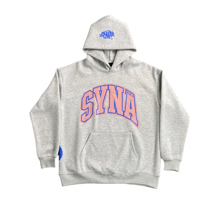 SYNA WORLD COLLEGE HOODIE GREY - Sin Sity Reps