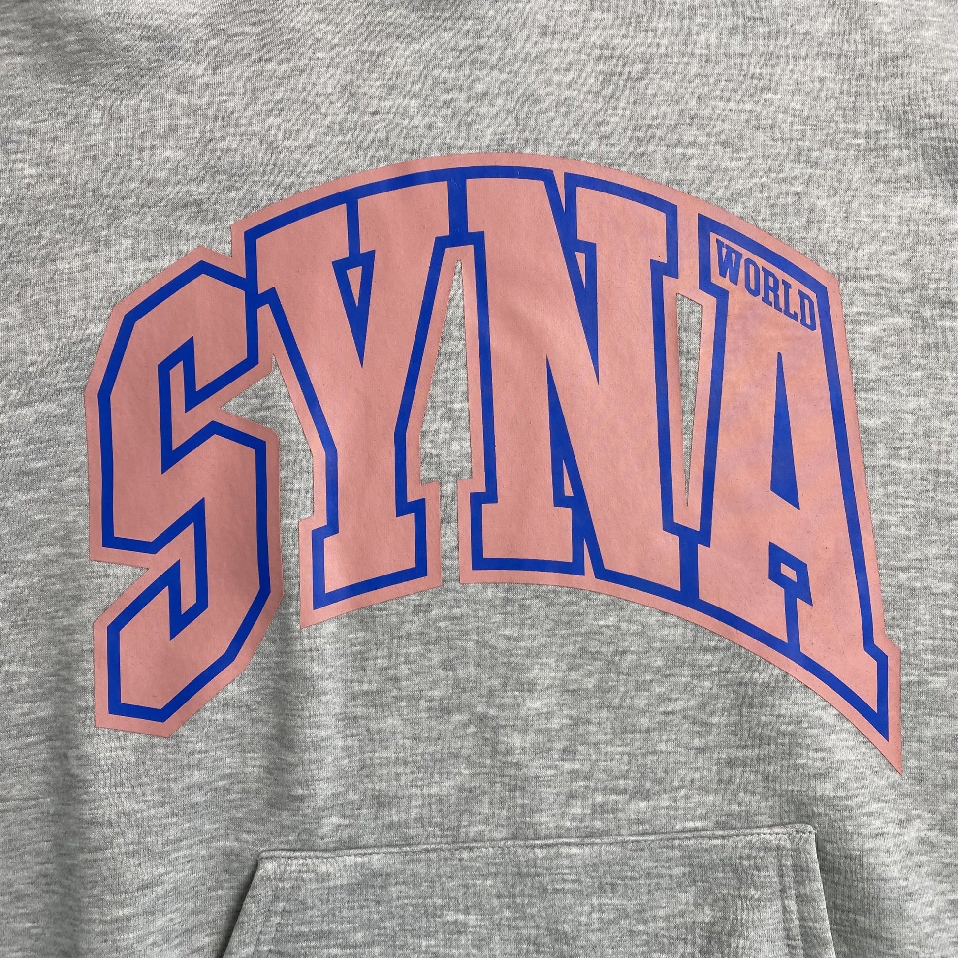 SYNA WORLD COLLEGE HOODIE GREY - Sin Sity Reps