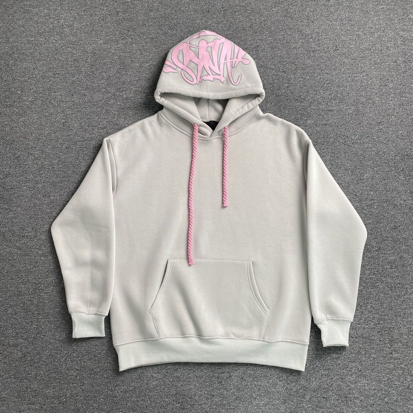 SYNA WORLD HOOD LOGO HOODIE GREY PINK - Sin Sity Reps