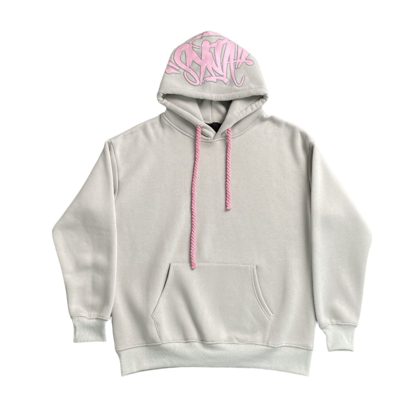 SYNA WORLD HOOD LOGO HOODIE GREY PINK - Sin Sity Reps