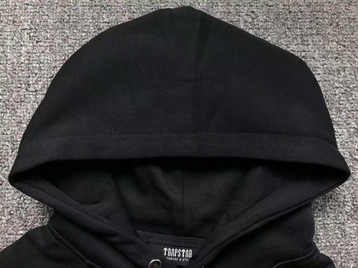 TRAPSTAR CHENILLE DECODED HOODIE BLACK BLUE - Sin Sity Reps