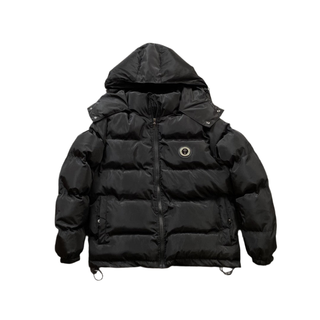 TRAPSTAR IRONGATE DETACHABLE HOODED PUFFER JACKET BLACK - Sin Sity Reps