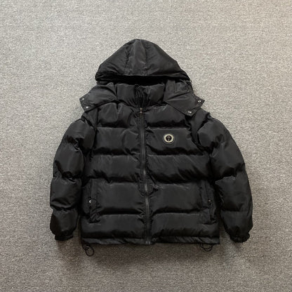 TRAPSTAR IRONGATE DETACHABLE HOODED PUFFER JACKET BLACK - Sin Sity Reps