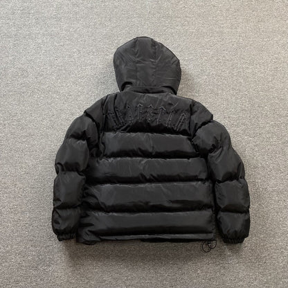 TRAPSTAR IRONGATE DETACHABLE HOODED PUFFER JACKET BLACK - Sin Sity Reps