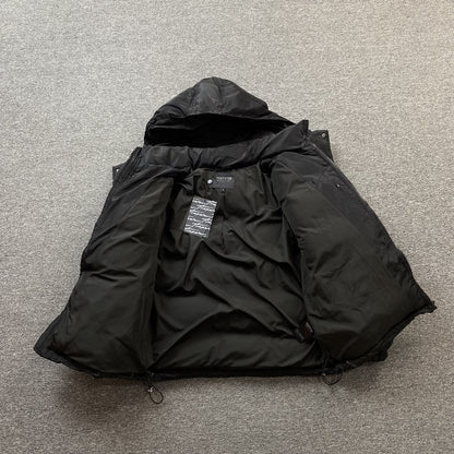 TRAPSTAR IRONGATE DETACHABLE HOODED PUFFER JACKET BLACK - Sin Sity Reps