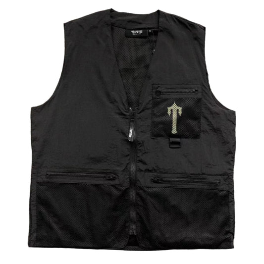 TRAPSTAR LONDON IRONGATE MESH POCKET VEST BLACK - Sin Sity Reps