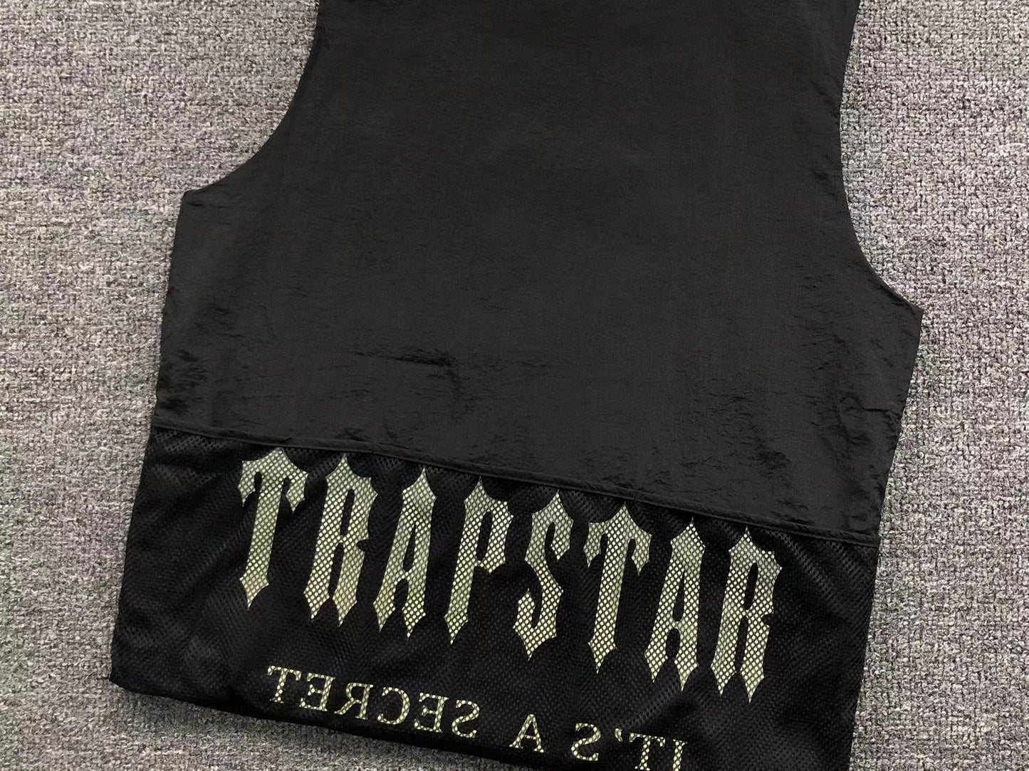 TRAPSTAR LONDON IRONGATE MESH POCKET VEST BLACK - Sin Sity Reps