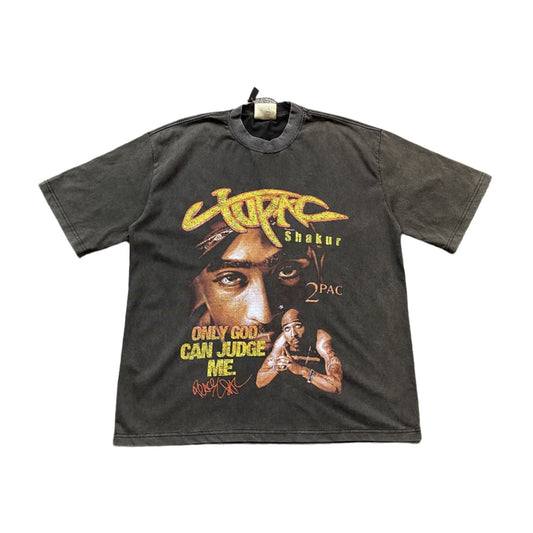 TUPAC VINTAGE GRAPHIC TEE DARK GREY - Sin Sity Reps