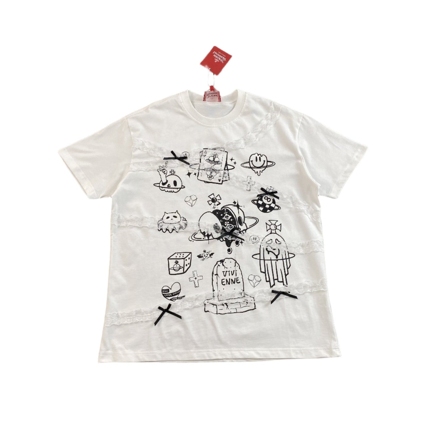 VIVIENNE WESTWOOD DOODLE T - SHIRT WHITE - Sin Sity Reps