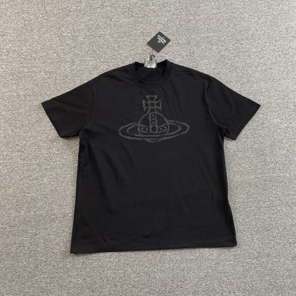 VIVIENNE WESTWOOD ROUGHLY STITCHED ORB T - SHIRT BLACK - Sin Sity Reps